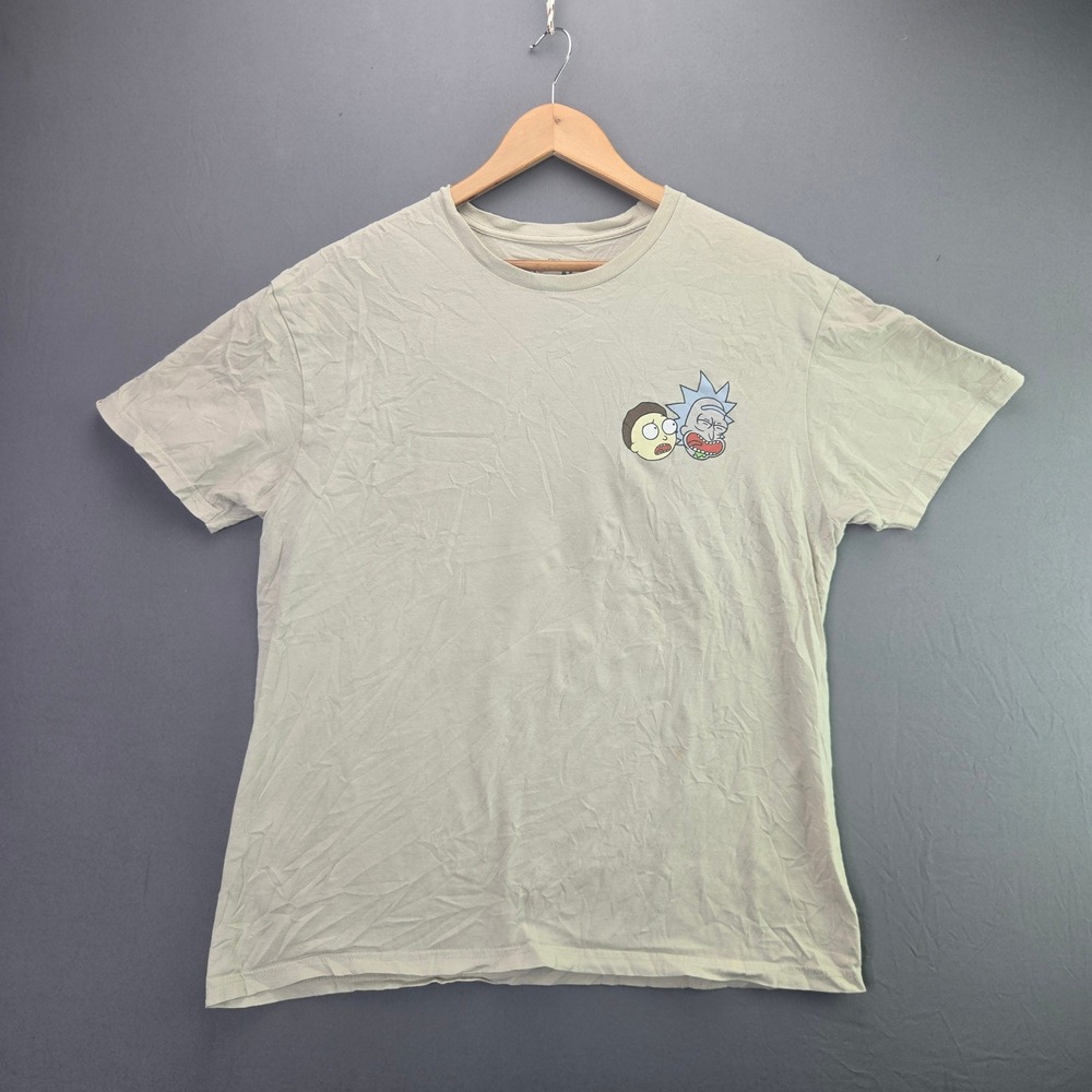 Rick and Morty T-Shirt Adult Swim Wubba Lubba Dub Dub Large Tan Ripple Junction